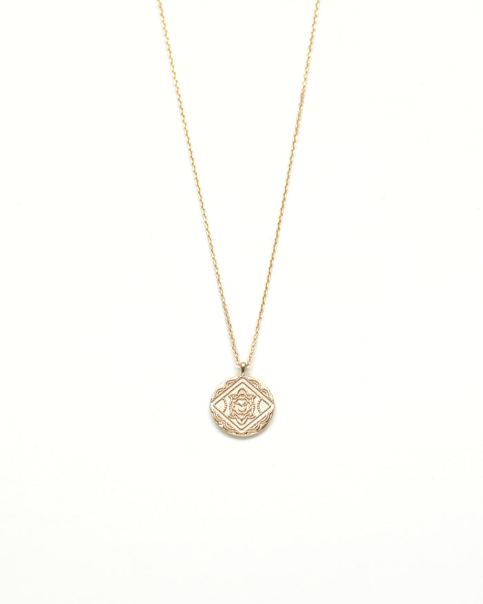 18k gold plated sterling silver medallion and necklace trendy affordable minimalist demifine