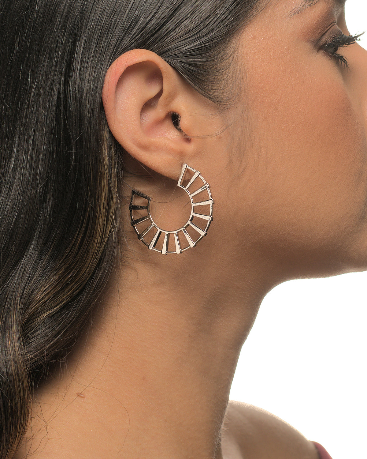 Michelle fan earrings