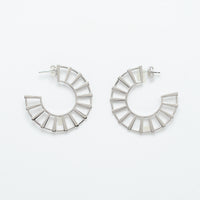silver and gold plated statement fan earring near me jewelry online
