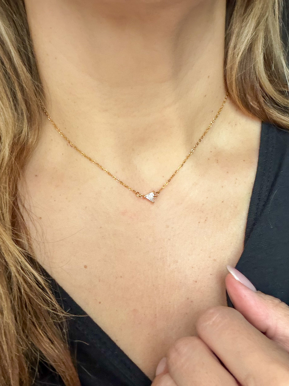 Cristina solitaire diamond choker