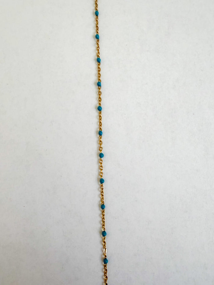 Rosie turquoise enamel chain