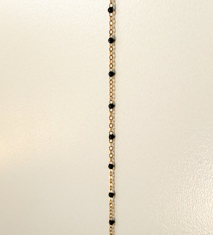 Anna black enamel chain