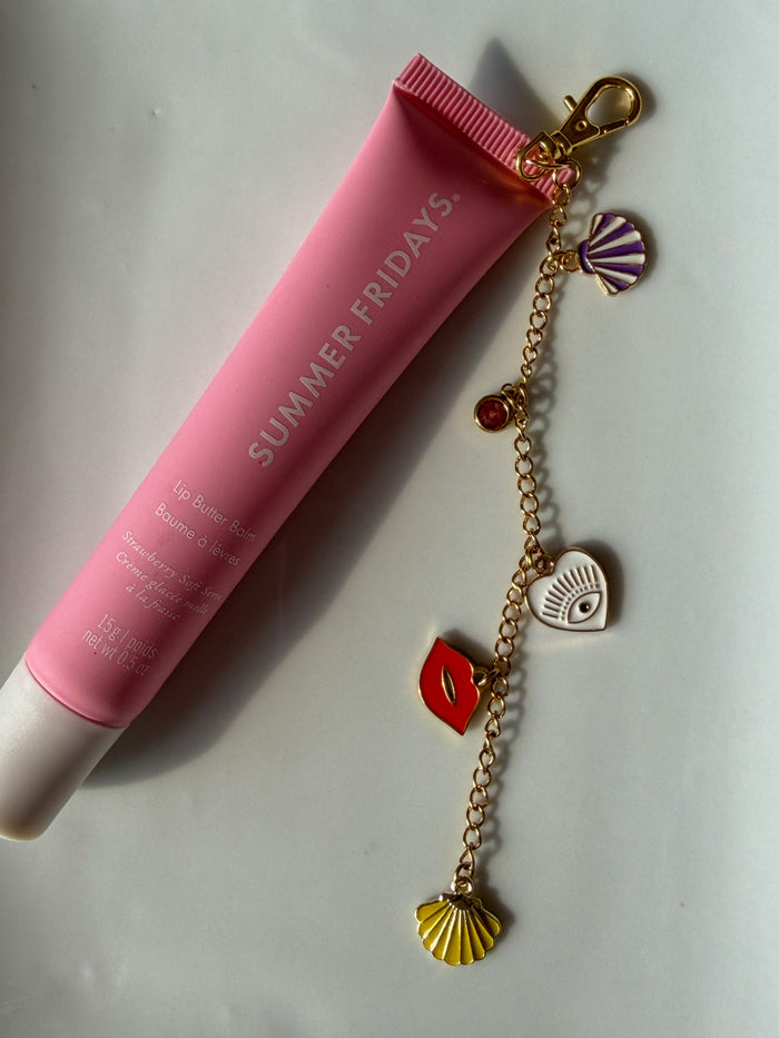 Glossita lipgloss charm keychain