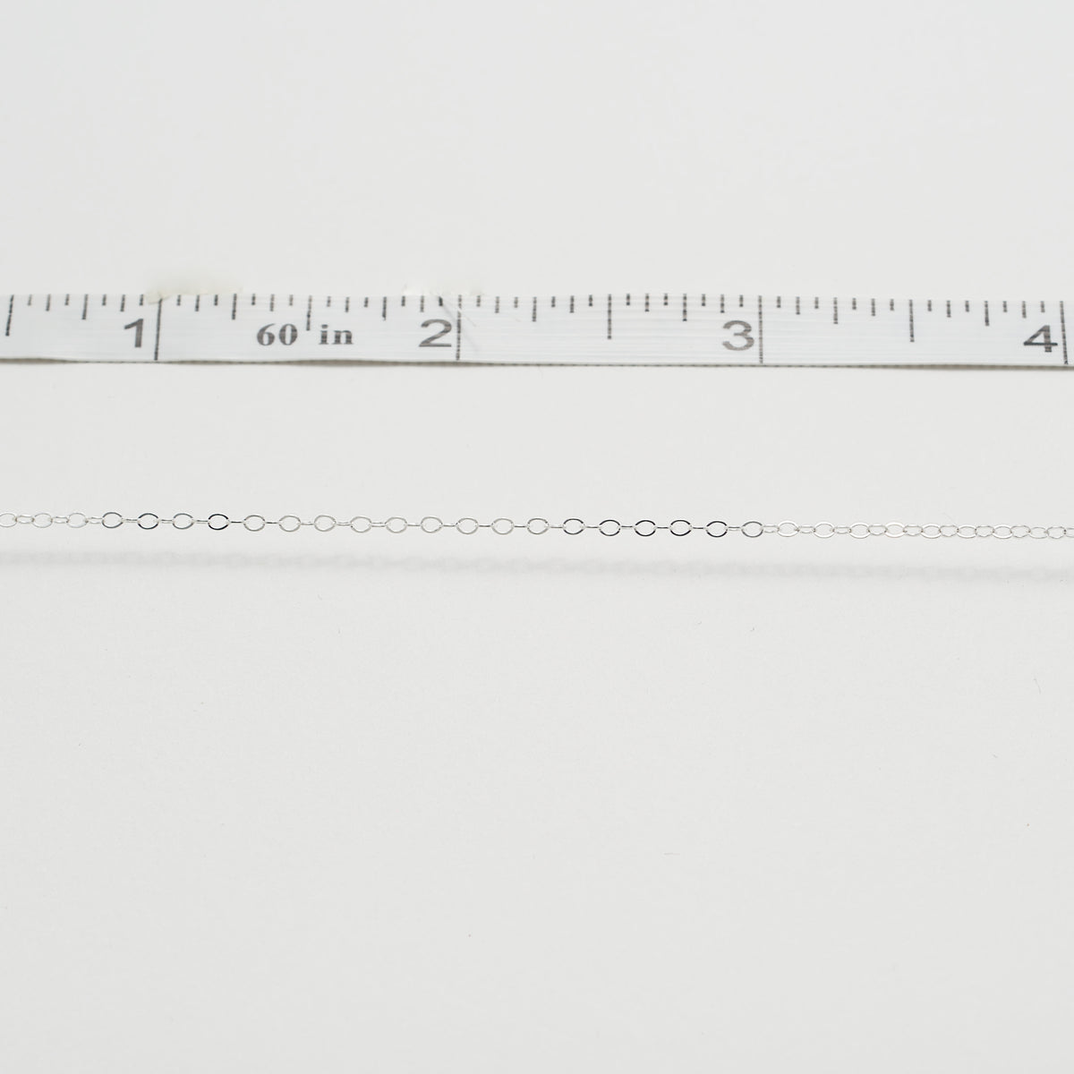 flat shiny oval link cable chain sterling silver