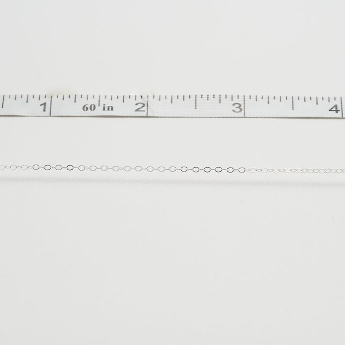 flat shiny oval link cable chain sterling silver