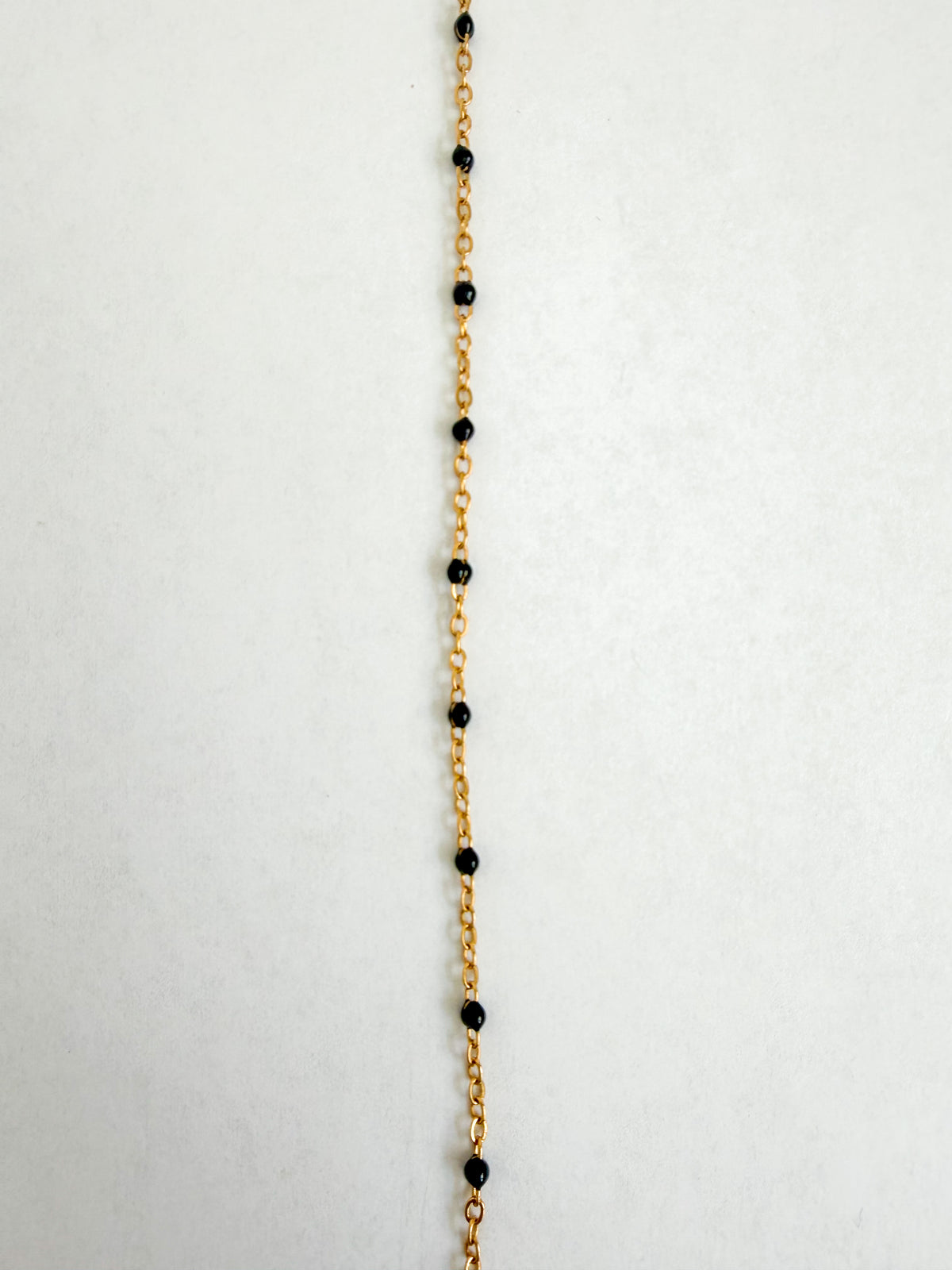 Anna black enamel chain
