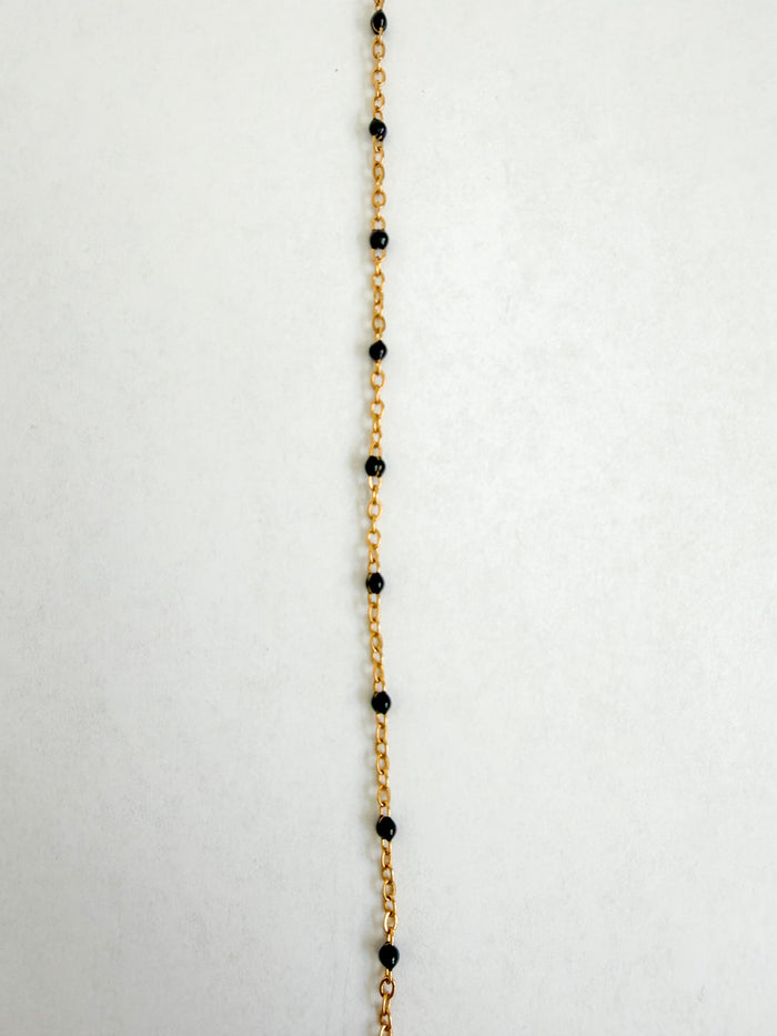 Anna black enamel chain