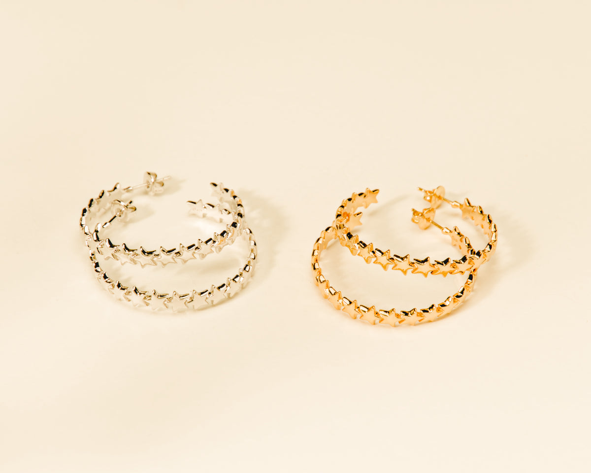 Baby Bri hoop earrings by coco + peach jewelry up close product photo