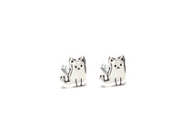 Caroline kitty earrings up close product photo