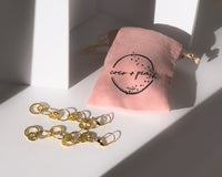 Colombia link earrings classic everyday jewelry by coco + peach jewelry up close product photo