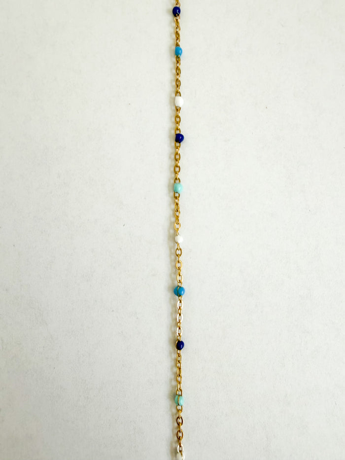 Esme blue ombre enamel chain