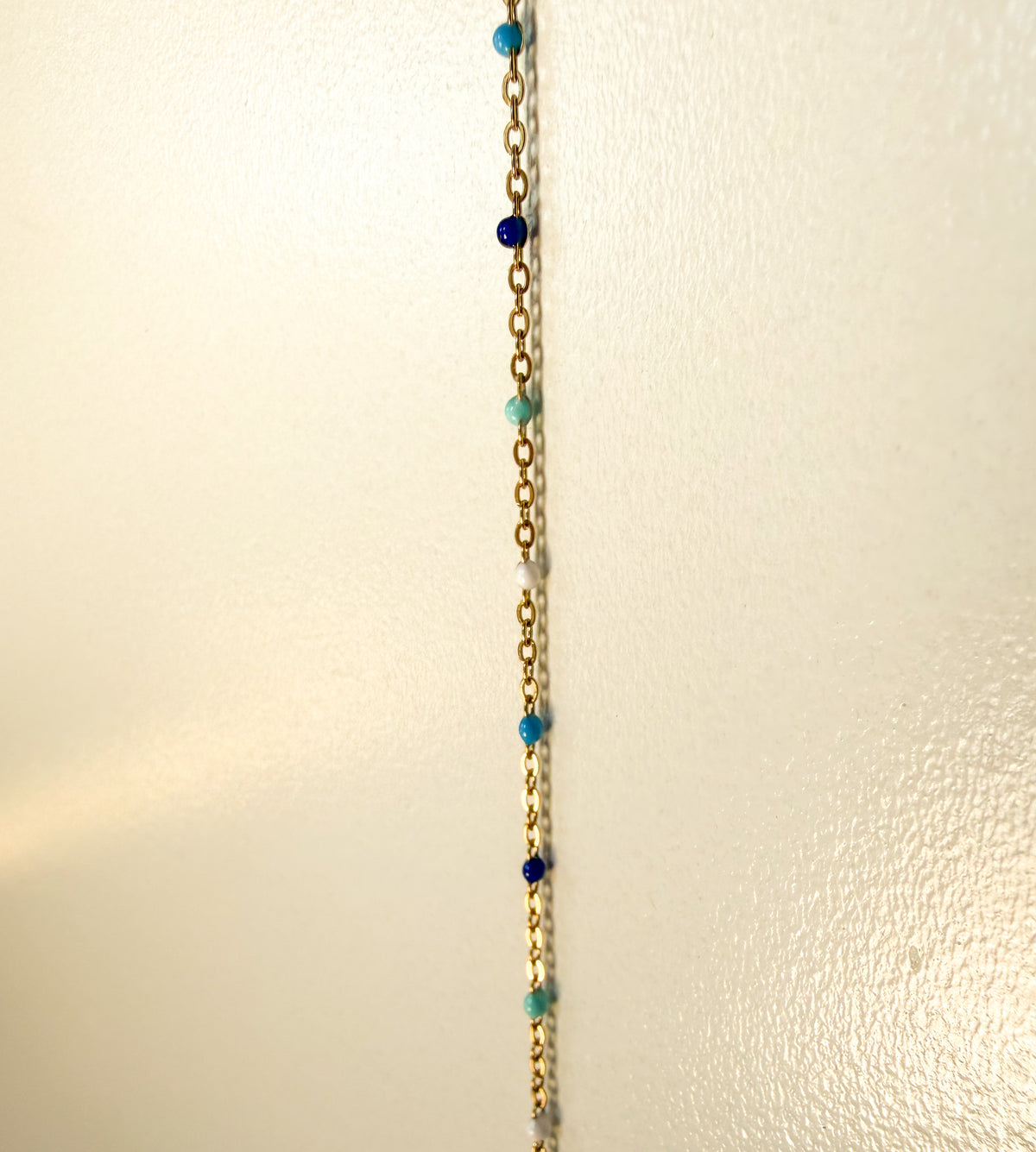 Heidi blue ombre enamel chain