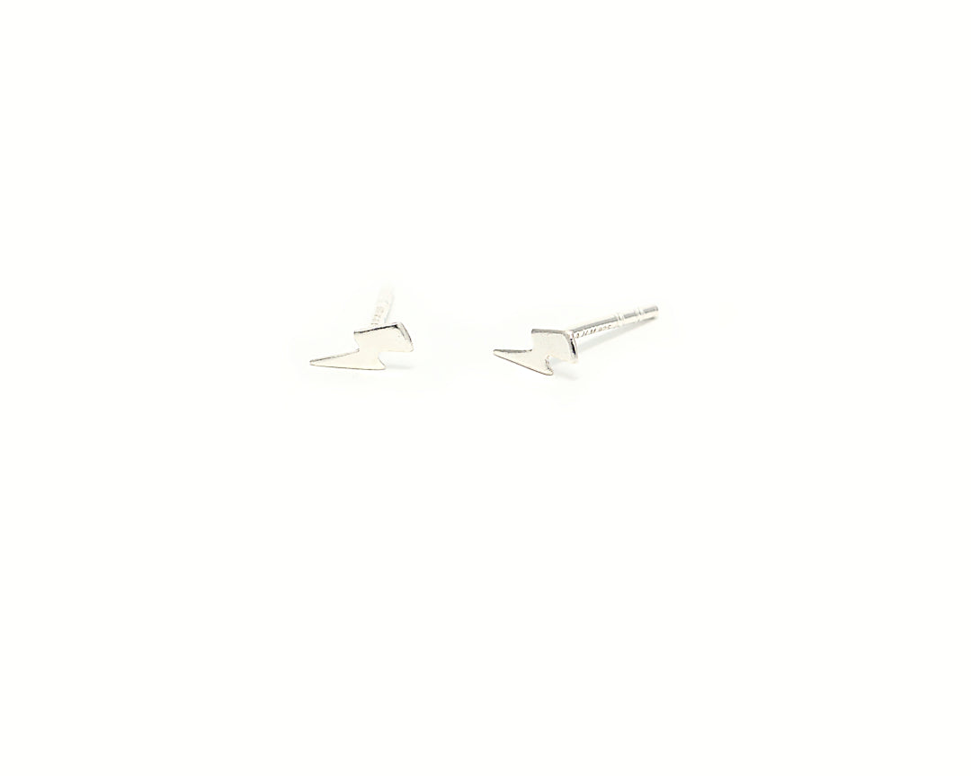 Franny lightning bolt earrings up close product photo