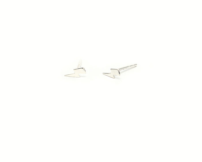 Franny lightning bolt earrings up close product photo