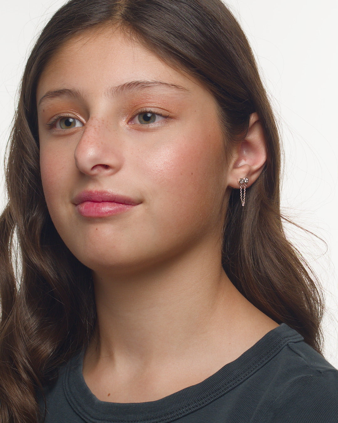 Chelsea double linked stud earrings