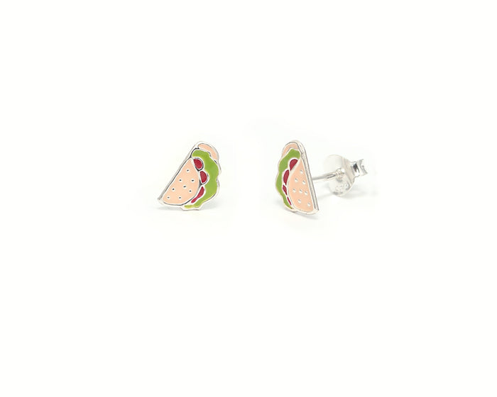 Isabella taco earrings up close product photo