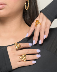 Julie gold cocktail statement ring by coco + peach