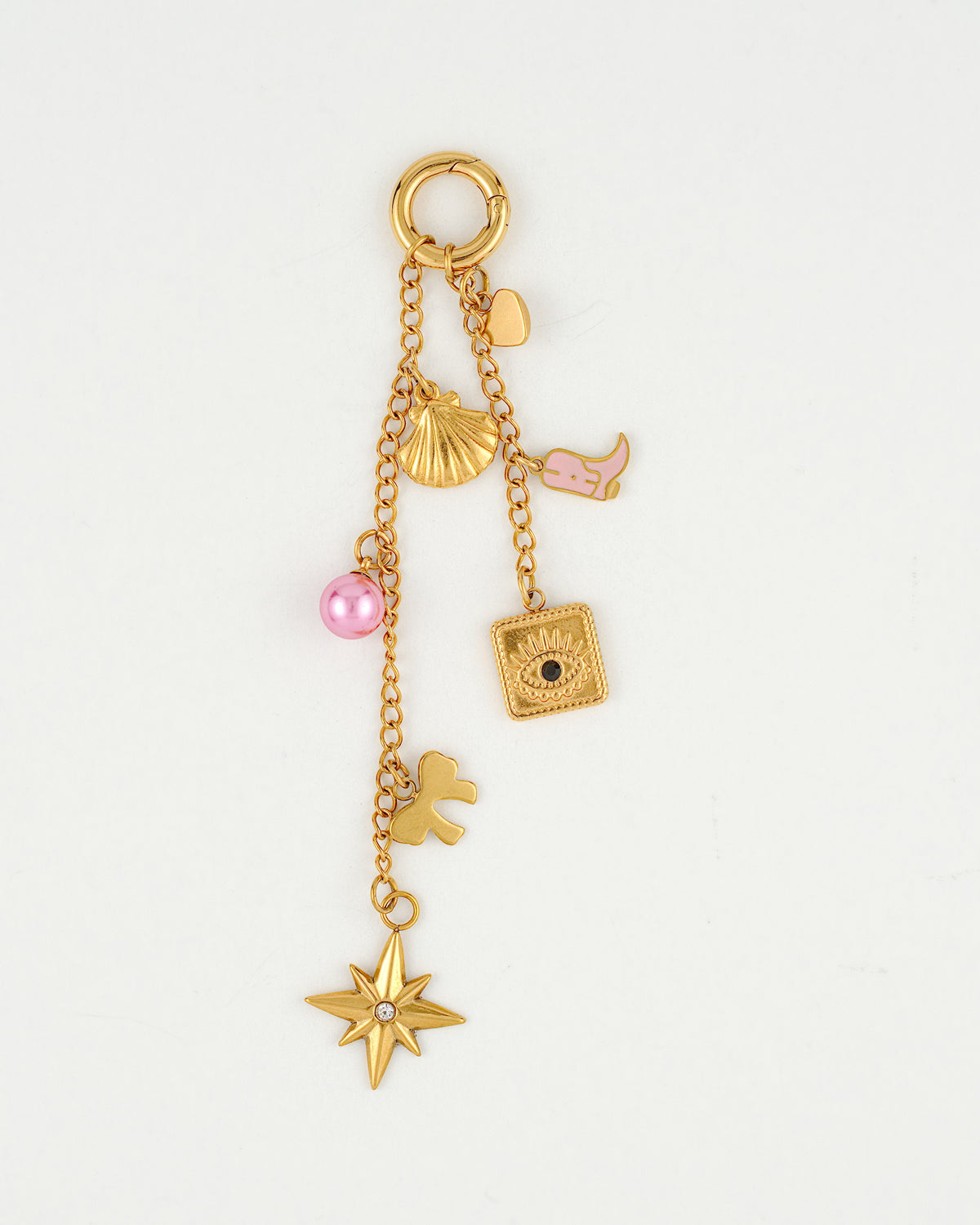 Gold Playa Babe waterproof bikini charms in gold jewelry designs