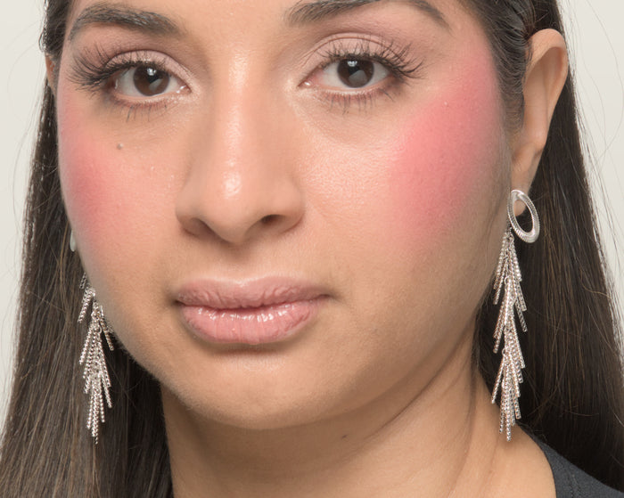 Melissa convertible earrings by coco + peach jewelry worn by a Latina model