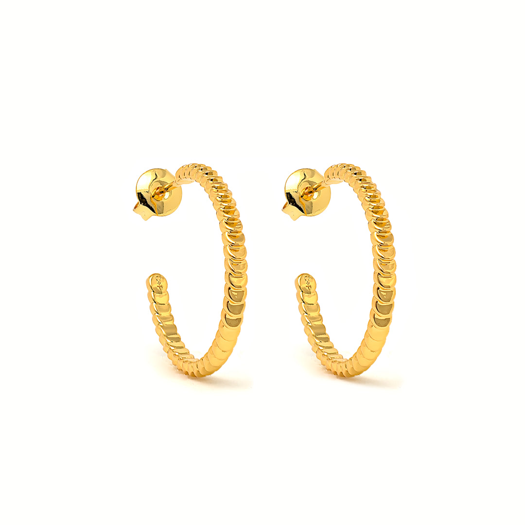 Mini Meg hoop earrings classic everyday jewelry by coco + peach jewelry up close product photo
