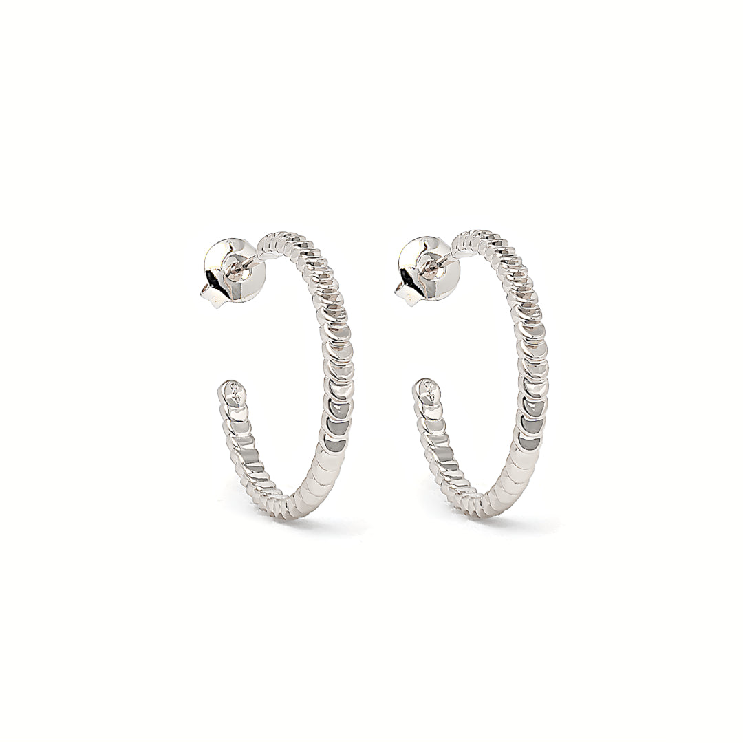 Mini Meg hoop earrings classic everyday jewelry by coco + peach jewelry up close product photo