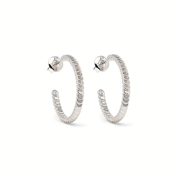 Mini Meg hoop earrings classic everyday jewelry by coco + peach jewelry up close product photo