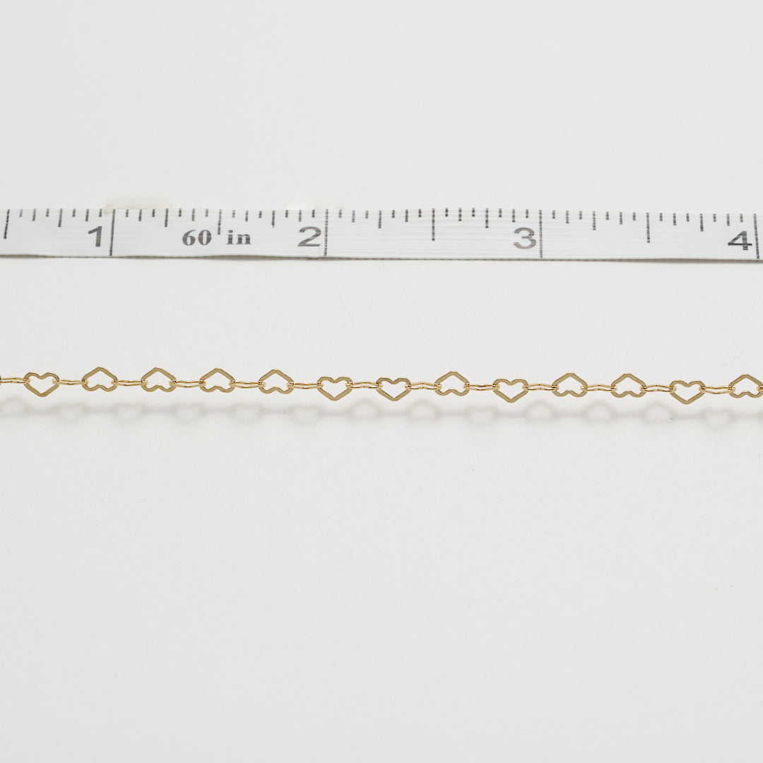 gold filled heart chain