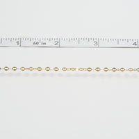 flat oval chain gold filled 