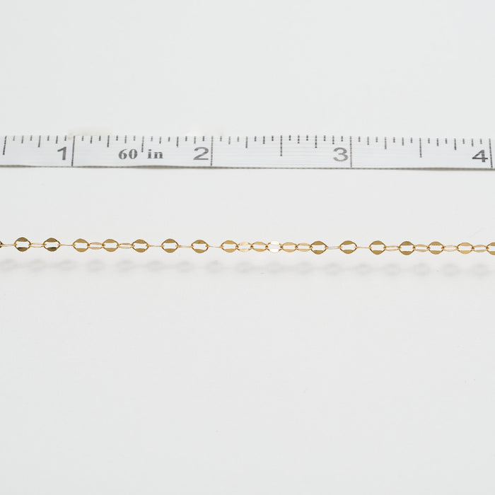 flat oval chain gold filled 