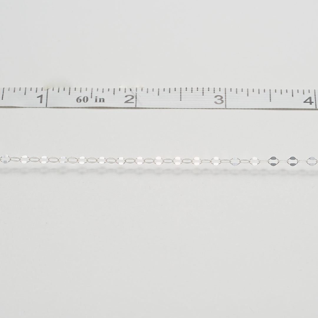 flat oval chain sterling silver