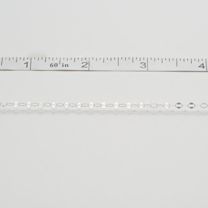 flat oval chain sterling silver