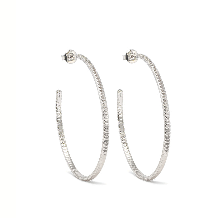 Meg hoop earrings by coco + peach jewelry up close product photo