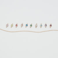 birthstones gold filled connectors