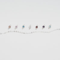 birthstones sterling silver connectors