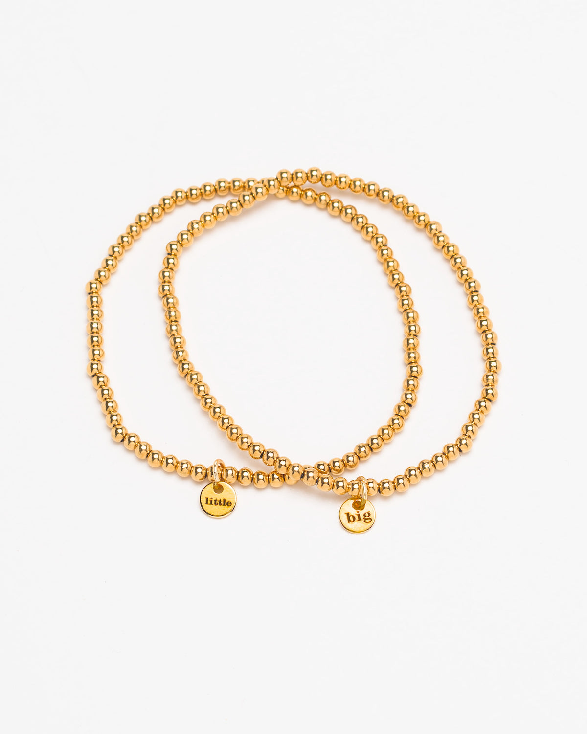 Sisters bracelet in gold made for sisters sorority sisters and memories by coco + peach jewelry