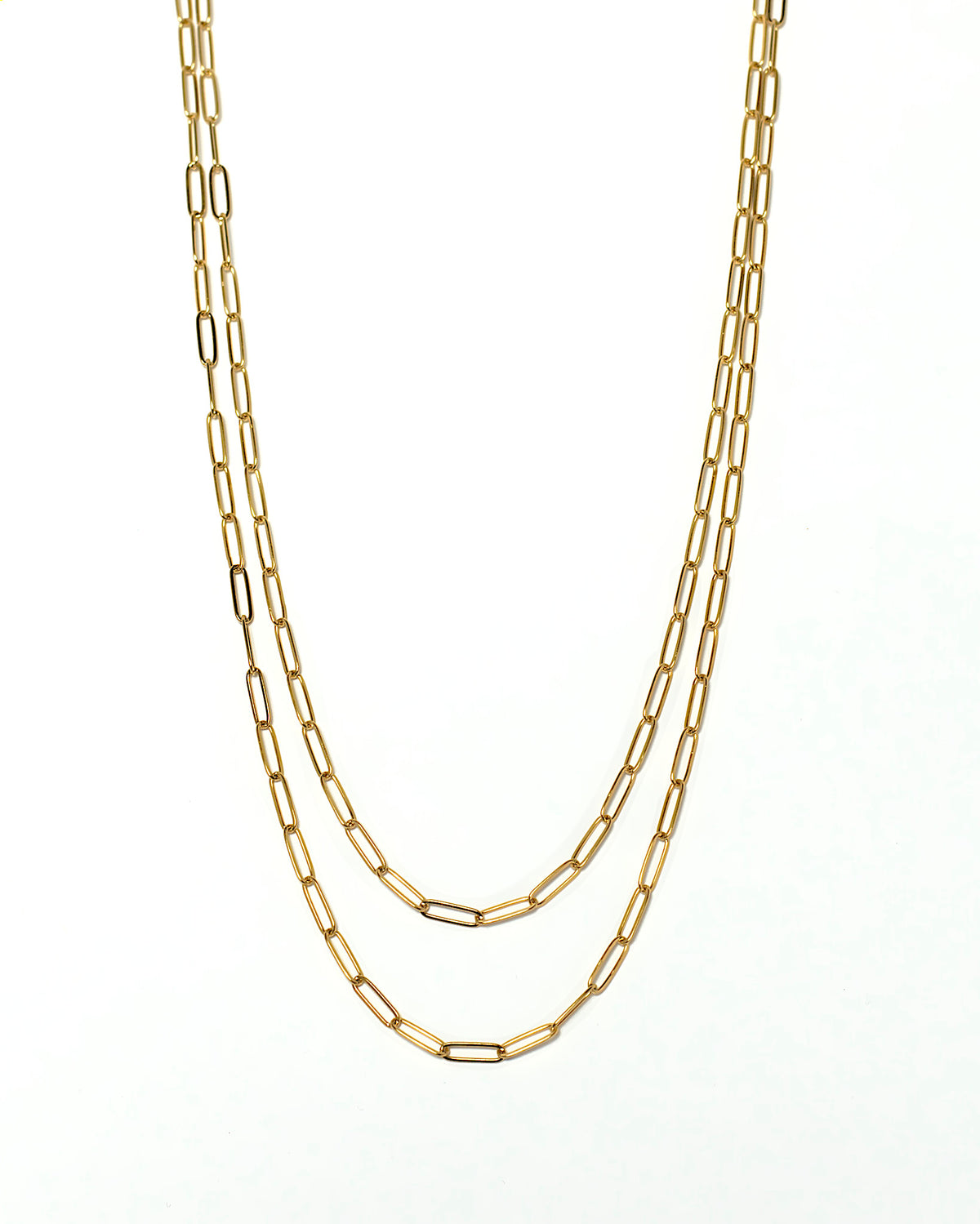 trendy paper clip necklace gold trendy fashion jewelry minimalist modern shopping online near me