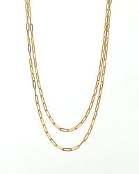 trendy paper clip necklace gold trendy fashion jewelry minimalist modern shopping online near me