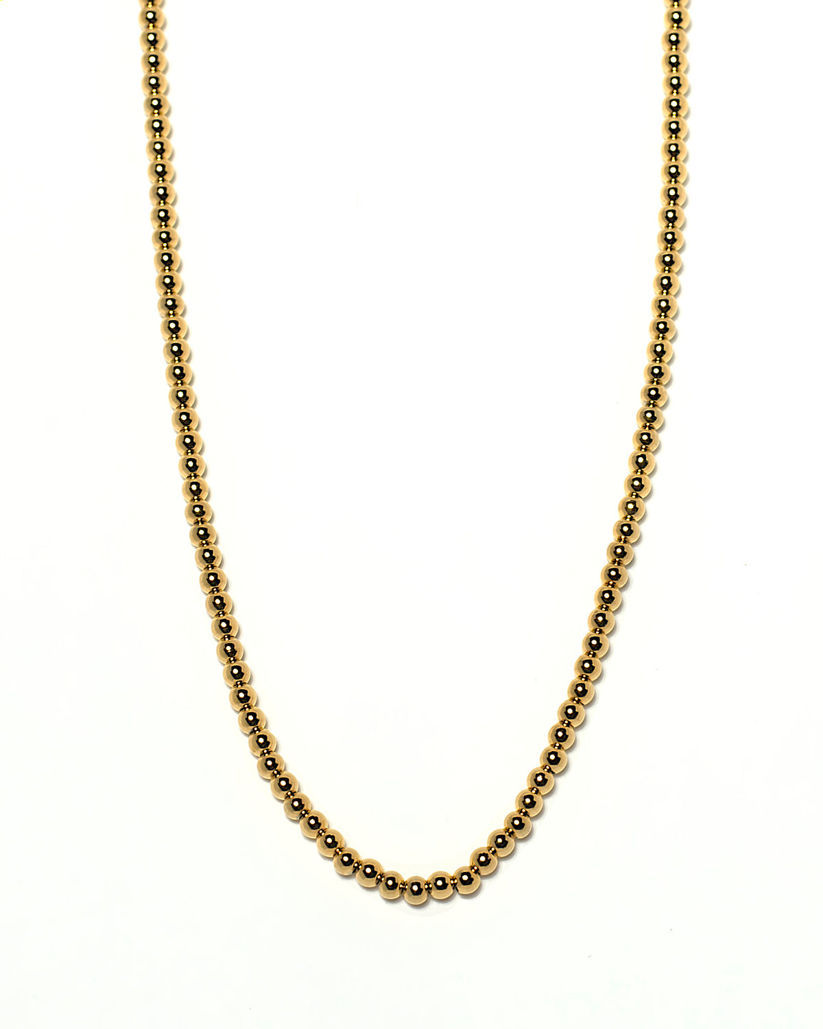 gold necklace bead minimalist modern trendy near me shop online boutique jewelry