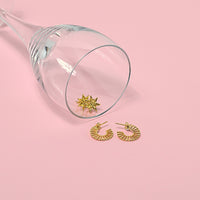 jackie full bloom flower petal earrings lightweight minimalist statement earrings Dainty 