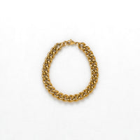 Cecelia slim Cuban curb bracelet genderless jewelry stainless steel 18k gold plated