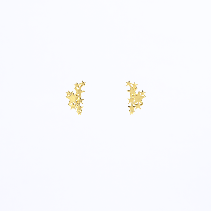 lightweight gold star ear climber 