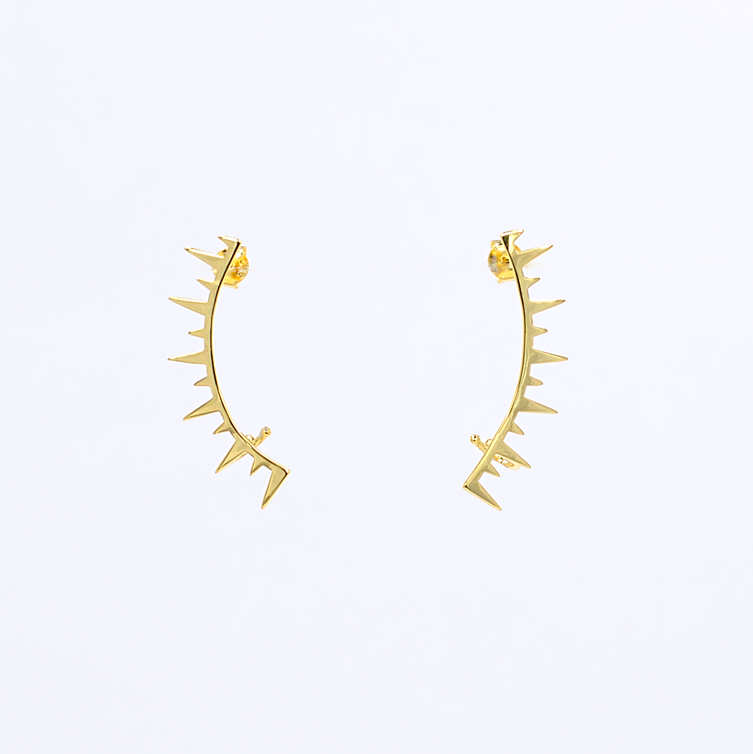 unique lightweight gold spike ear cuff 