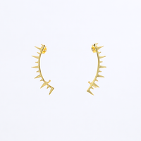 unique lightweight gold spike ear cuff 