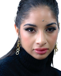 lightweight effortless affordable gold link long earrings