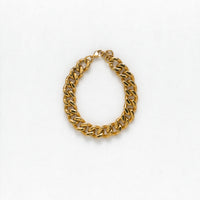 Alejo genderless Cuban curb link stainless steel gold plated bracelet