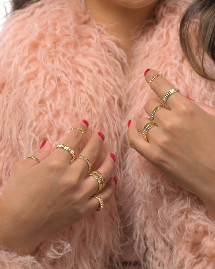 gold plated trendy ring fish scale friendship ring trending jewelry