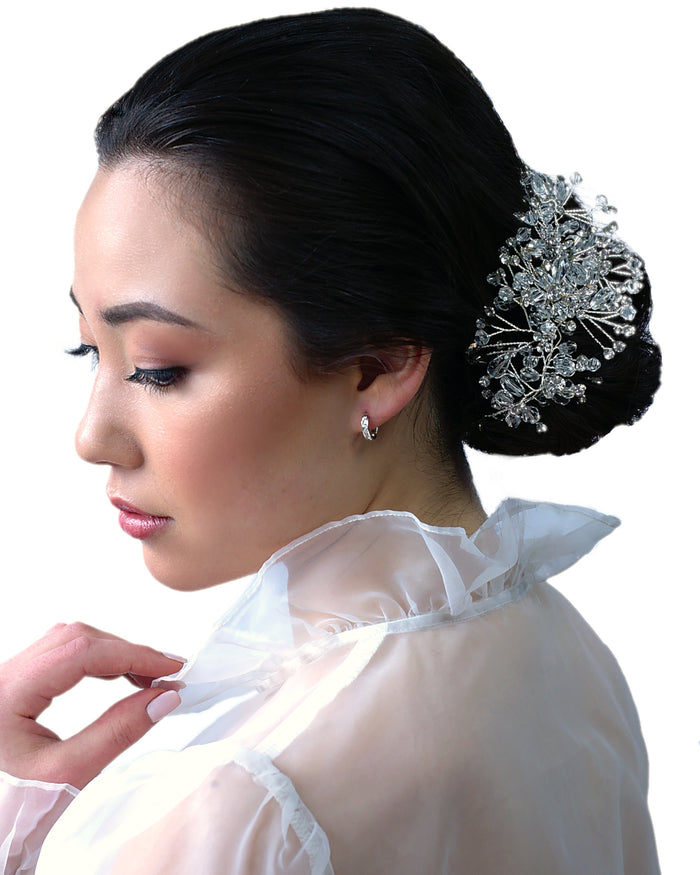 handmade rhinestone and crystal affordable bridal headpiece