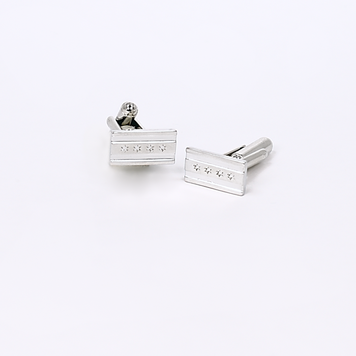 Chicago flag cufflinks