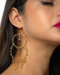 lightweight boho beaded double hoop earrings affordable trendy online jewelry