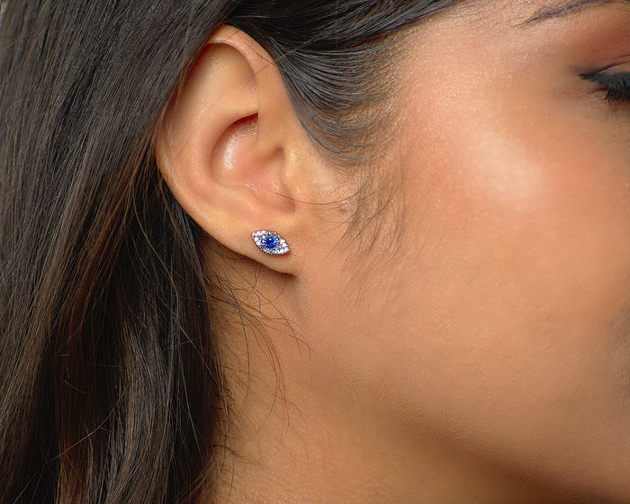 evil eye stud earrings affordable trendy online jewelry